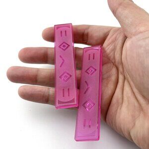 Kaomoji Hair Clips - Porter Robinson Worlds - Face Emoji - Hand Made - Pink